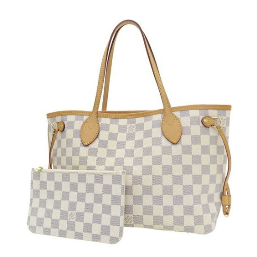 Louis Vuitton Damier Azur White Neverfull pouch